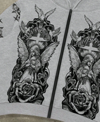 Angelic Thorns Grey Zip-Up