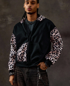 Leopard Patchwork Hoodie