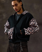 Leopard Patchwork Hoodie