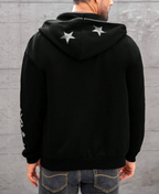 Twin Star Contrast Zip-Up