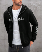 Twin Star Contrast Zip-Up
