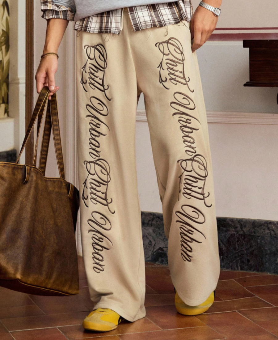 Beige Calligraphy Eşofman