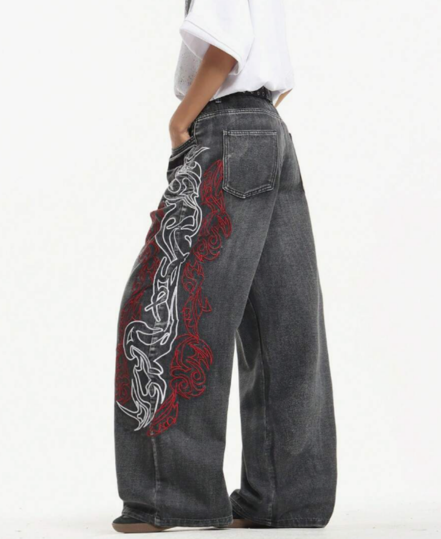 Tribal Graphic Baggy Pants