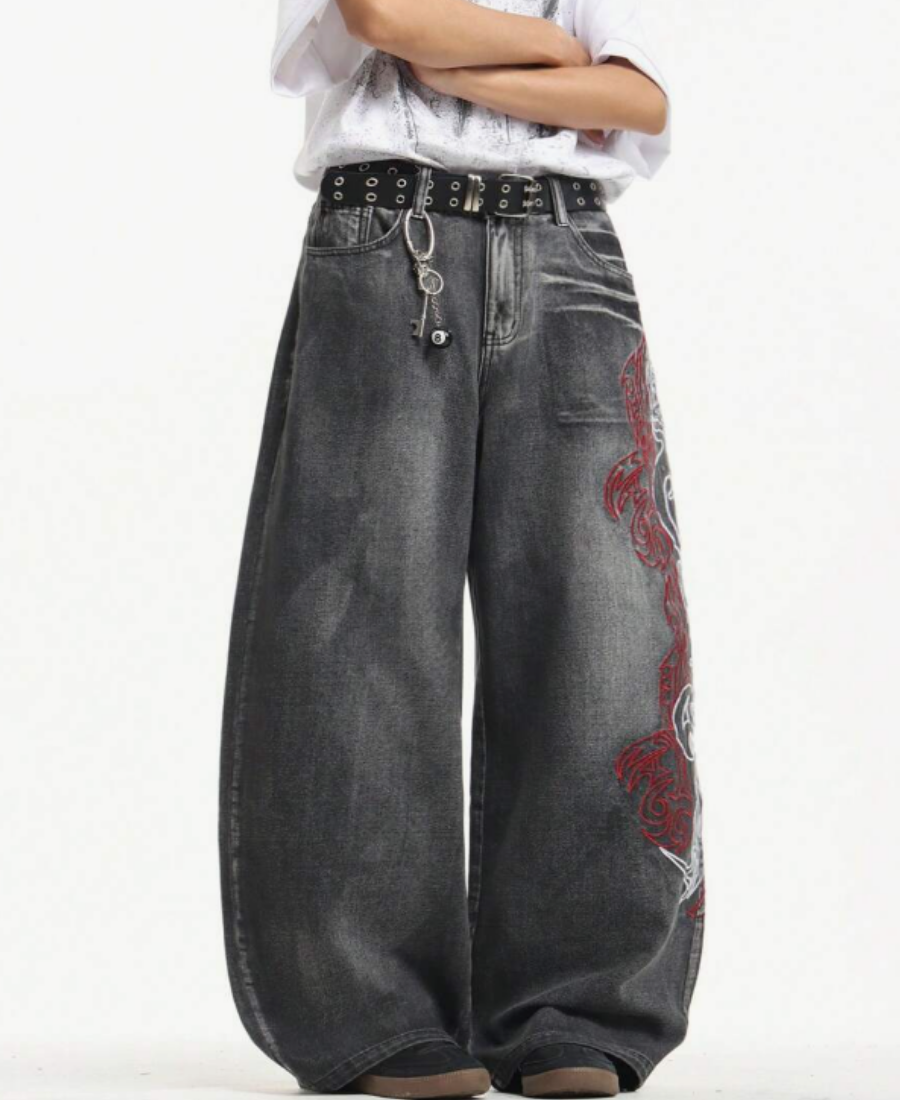 Tribal Graphic Baggy Pants