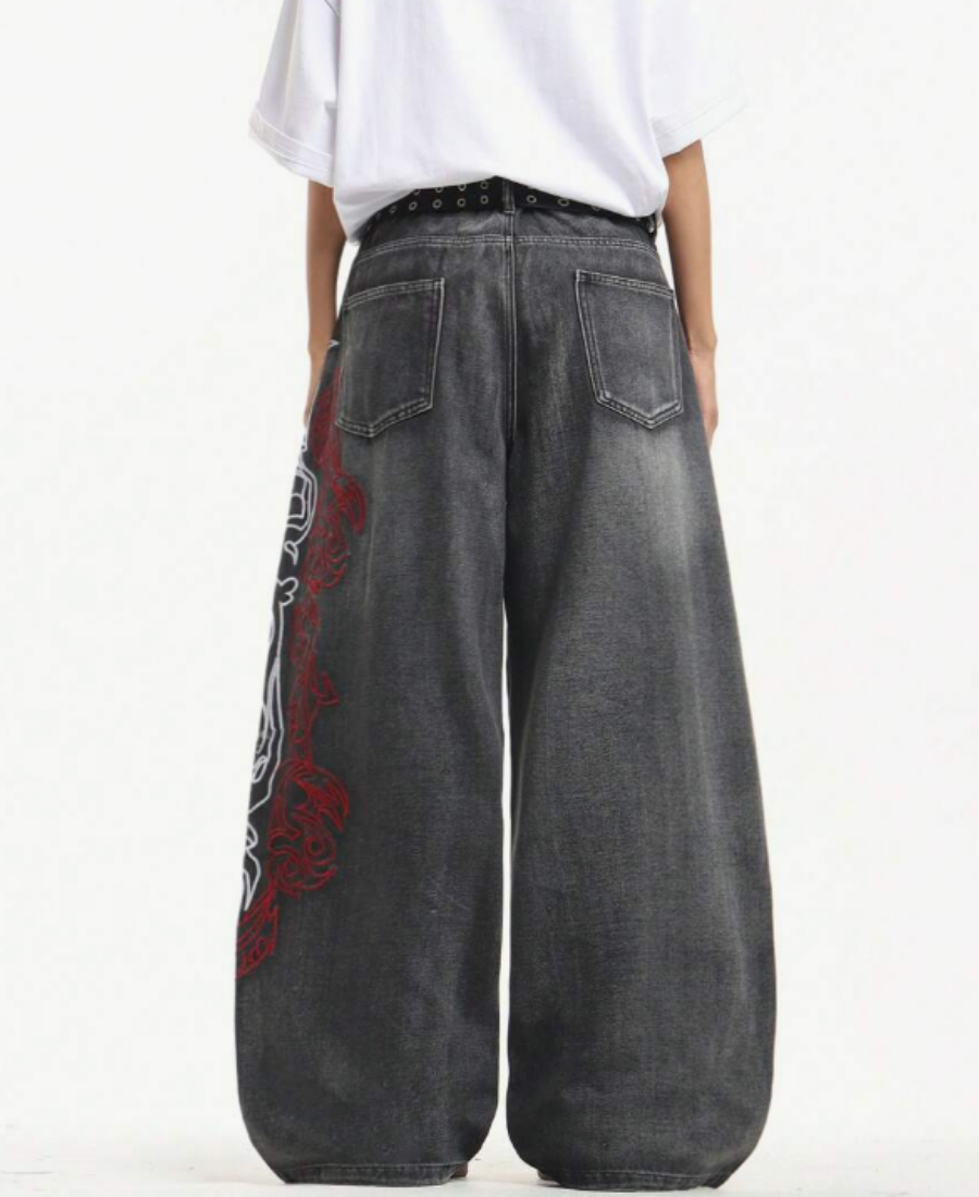 Tribal Graphic Baggy Pants