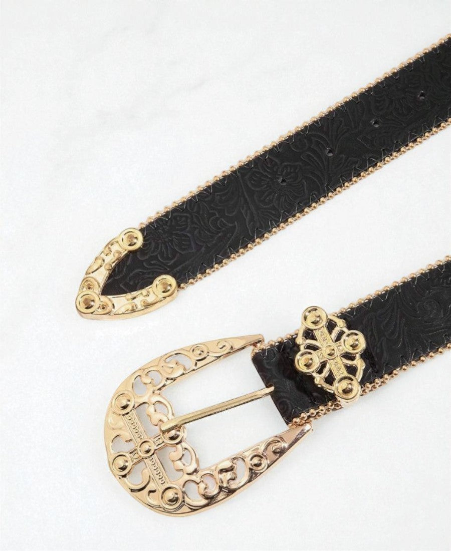 Ruby Gold Filigree Kemer