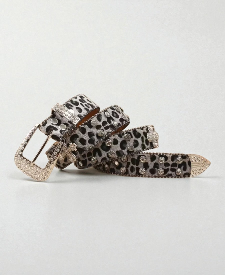 Snow Leopard Crystal Cross Kemer