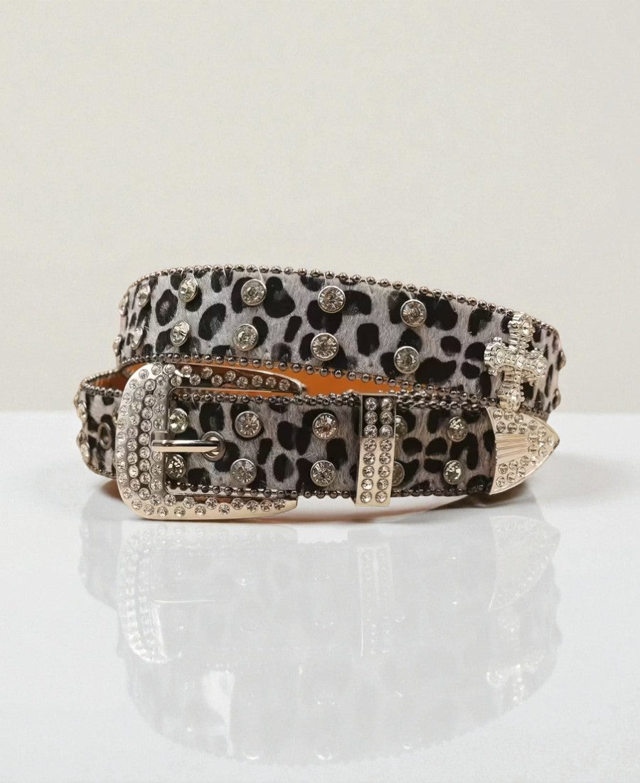 Snow Leopard Crystal Cross Kemer